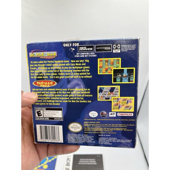 Ms. Pac-Man: Maze Madness/Pac-Man World (Nintendo Game Boy Advance 2005) GBA CIB - Picture 14 of 16